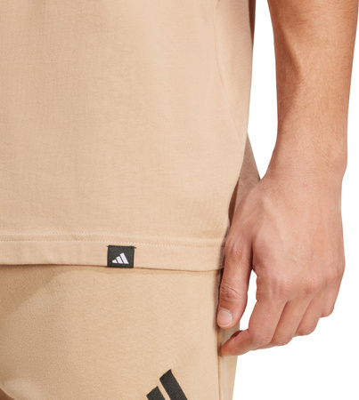 Koszulka męska adidas Camo Logo Graphic beżowa JM6382