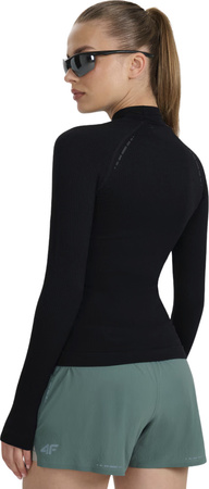 Koszulka damska longsleeve 4F F419 czarna 4FWAW25TFLOF419 20S