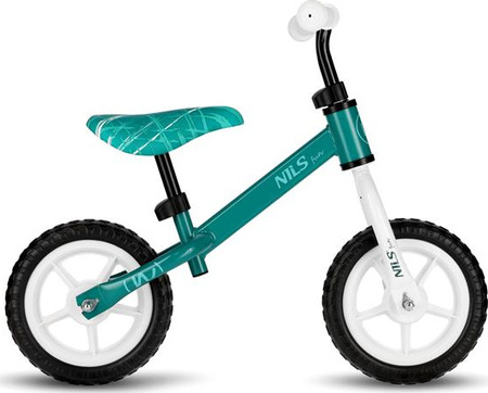 Rowerek biegowy dziecięcy Nils Fun RB134 koła 10'' zielony 65x35x55 cm