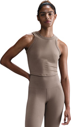 Koszulka damska Nike Dri-Fit One Fitted Crop beżowa FN2806 233