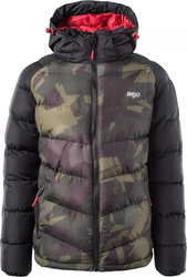Dziecięca kurtka zimowa pikowana Bejo BALDEY JRB black/deep deepths moro rozmiar 152