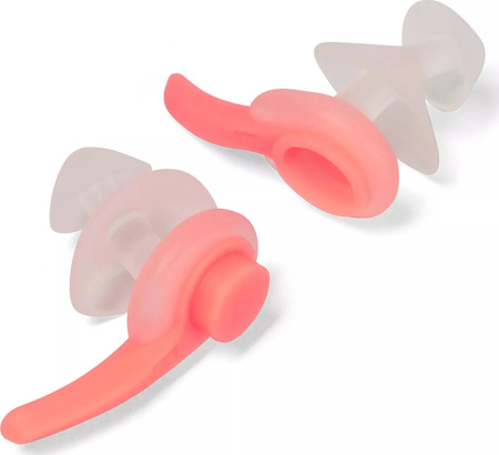 Zatyczki zaciski zatyczka zacisk do uszu Speedo Biofuse Earplug AU clear/fluro tangerine