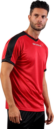 Koszulka Givova Revolution Interlock czerwono-czarna MAC04 1210
