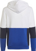 Bluza dla dzieci adidas Colourblock Hoodie biało-niebieska HG6826