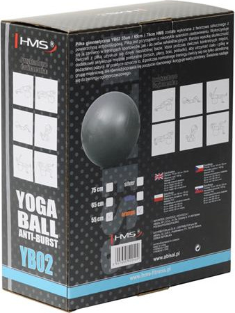 Piłka gimnastyczna fitness HMS yb02n 55cm anti-burst pomarańczowa