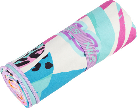 Ręcznik turystyczny z mikrofibry szybkoschnący Nils NCR14 flora 160x80 cm