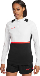 Bluza damska Nike NK Df Academy 21 Drill Top biało-czarna CV2653 016