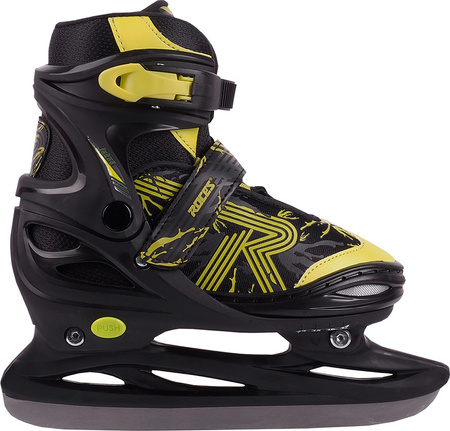 Łyżwy Roces Jokey Ice 3.0 Boy czarno-limonkowe 450707 02