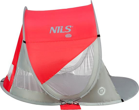 Namiot plażowy samorozkładający Nils Camp NC3142 czerwono-szary
