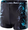 Dziecięce bokserki kąpielowe Aquawave ATOS JR black scuba blue logo print rozmiar 140 [cze]