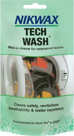Płyn do prania środek czyszczący do odzieży śpiworów Nikwax Tech Wash 100ml NI-49 saszetka