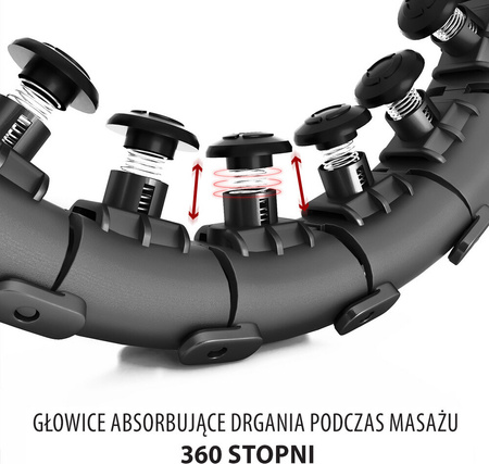 Hula hop z wypustkami i obciążnikiem HMS hhw01 czarne