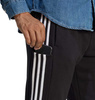 Spodnie męskie adidas Essentials French Terry Tapered Cuff 3-Stripes czarne HA4337