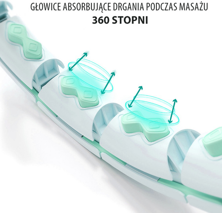 Hula hop z wypustkami i obciążnikiem licznik HMS hhw06 zielone