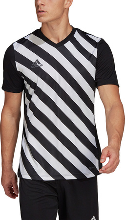 Koszulka męska adidas Entrada 22 Graphic Jersey czarno-biała HF0126