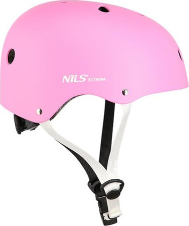 Kask rowerowy na rolki deskorolkę hulajnogę Nils Extreme MTW001 różowy rozmiar L 58-61 cm