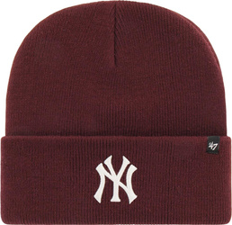 Czapka zimowa ciepła New York Yankees bordowa B-HYMKR17ACE-KM