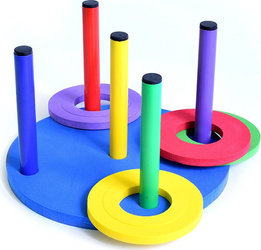 Gra zręcznościowa piankowa SMJ Foam Ring Toss wymiary podstawy 32 x 2 cm