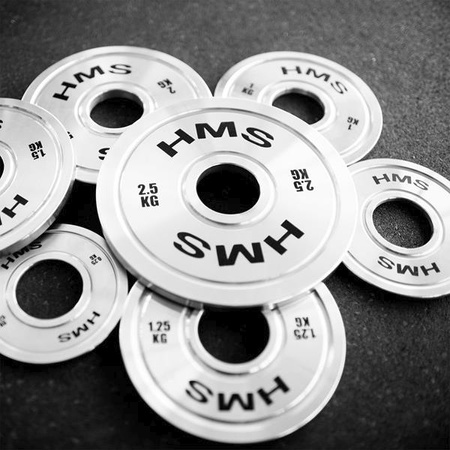 Talerz olimpijski bumper obciążenie stalowy kalibrowany 2.5 kg HMS tos25