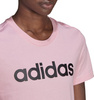 Koszulka damska adidas Loungwear Essentials Slim Logo Tee różowa HD1681