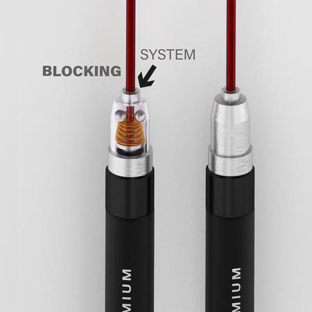 Szybka skakanka Hms Premium SK60 czarno-czerwona 2780 mm