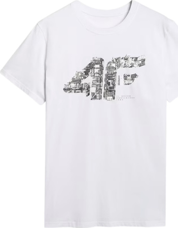 Koszulka męska 4F M3132 biała 4FWAW25TTSHM3132 10S