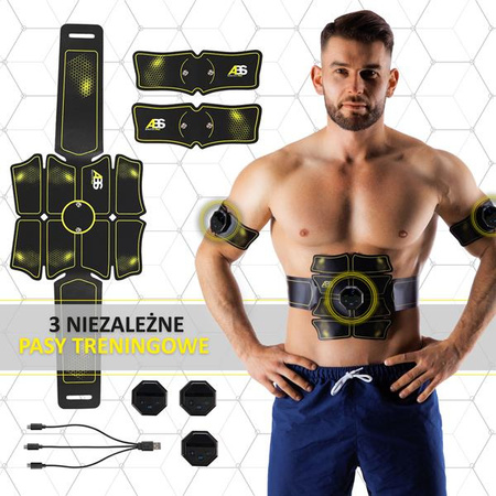 Elektrostymulator mięśni brzucha HMS Abs master pro super