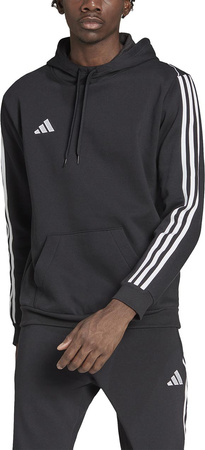 Bluza męska adidas Tiro 23 League Sweat Hoodie czarno-biała HS3598