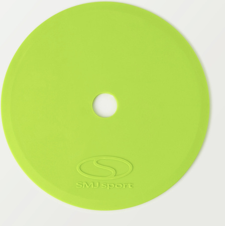 Znaczniki płaskie pachołki na parkiet SMJ sport 12 sztuk zielono-pomarańczowe 15cm