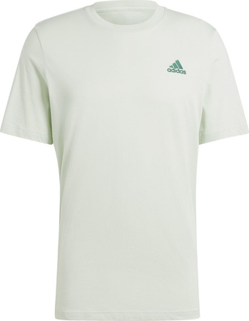 Koszulka męska adidas Essentials Single Jersey Embroidered Small Logo Tee jasnozielona IX0119
