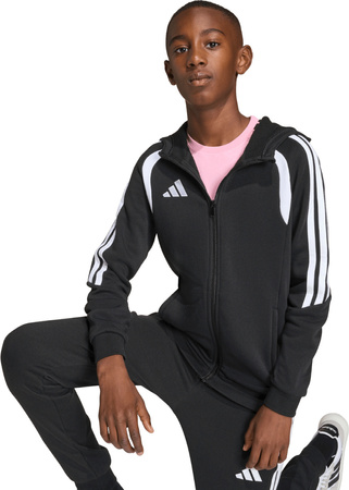 Bluza dla dzieci adidas Tiro 26 League Sweat Full Zip Hoodie czarna KF3324