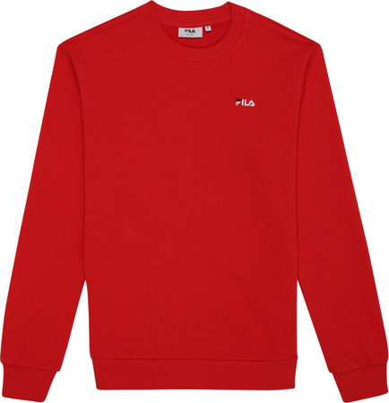 Bluza męska Fila Leverano Regular Crew Sweat czerwona FAM0876 30002