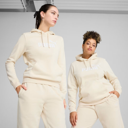 Bluza damska z kapturem kangurka Puma ESS No.1 Logo Hoodie FL kremowa 682389 87