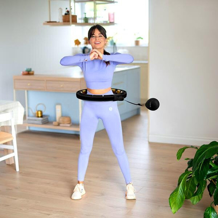 Hula hop do ćwiczeń fitness z licznikiem magnesami i obciążnikiem HMS hhm13