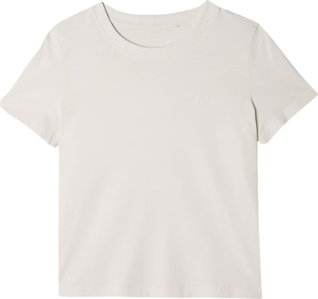 Koszulka damska 4F F1650 kremowy 4FWAW24TTSHF1650 12S