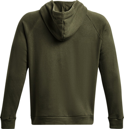 Bluza z kapturem kangurka męska Under Armour Rival Fleece Logo HD oliwkowa 1379758 390