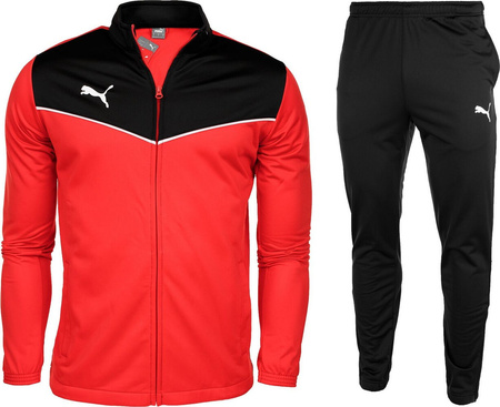 Dres męski Puma individualRISE Tracksuit czerwono-czarny 657534 01