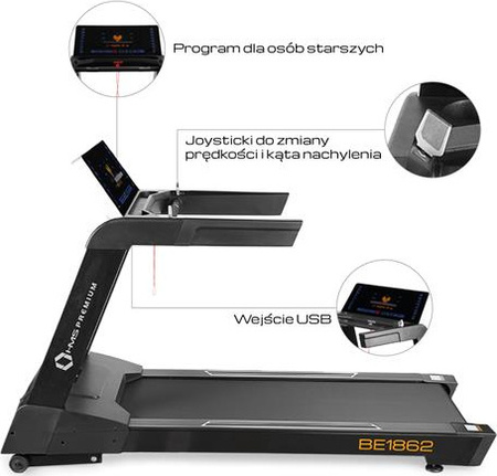 Bieżnia elektryczna HMS BE1862 semi comercial premium