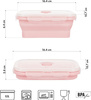 Pojemnik na żywność lunch box składany silikonowy Nils Camp NC4105 różowy 500ml