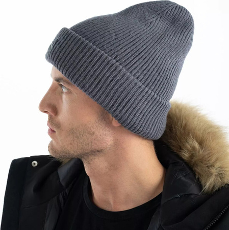 Czapka zimowa unisex z wiskozy Fitanu Utale fioletowa