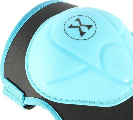 Zestaw ochraniaczy kolana łokcie nadgarstki na rolki deskorolkę hulajnogę Nils Extreme H704 niebieski rozmiar L