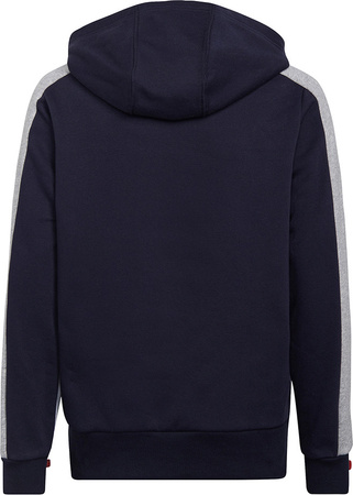 Bluza dla dzieci adidas Colorblock Fleece biało-granatowa HC5659