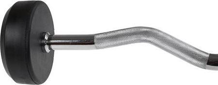 Sztanga gryf stały łamany gumowany HMS 50 kg długość 116 cm