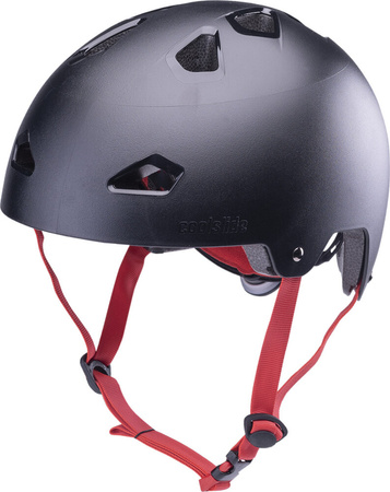 Dziecięcy kask rowerowy na rolki deskorolkę hulajnogę Coolslide Nuts czarny rozmiar M