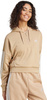 Bluza damska Essentials 3-Stripes French Terry Hoodie Quarter Zip beżowa JX7676