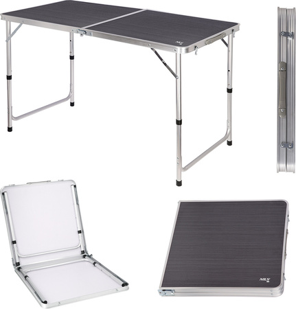 Stół turystyczny kempingowy Nils Camp NC1605 składany ciemnoszary 120x60x70cm
