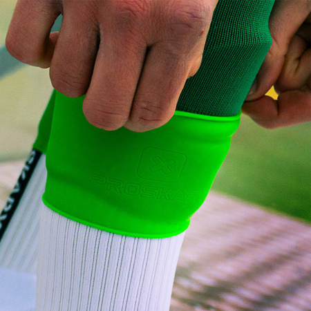 Opaski silikonowe do ochraniaczy piłkarskich Proskary zielone