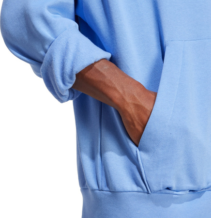 Bluza męska adidas Essentials Feelcozy Fleece Hoodie jasnoniebieska JX3312