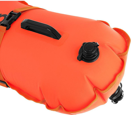 Bojka asekuracyjna ratunkowa dmuchana 2w1 kieszeń Enero wymiary 72x36 cm