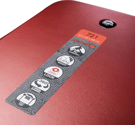 Walizka podróżna na kółkach twarda Iguana Asturia II 109 red vine 109 litrów